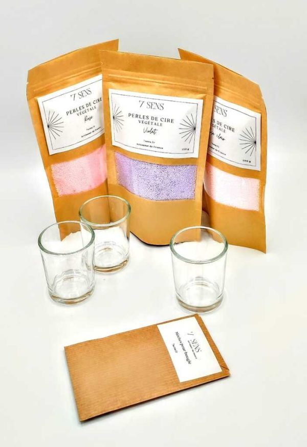 Kit DIY Bougies - 6 Couleurs De Perles De Cire (180g Total) + 10 Mèches - Pour Créer Des Bougies Maison, Non Toxique
