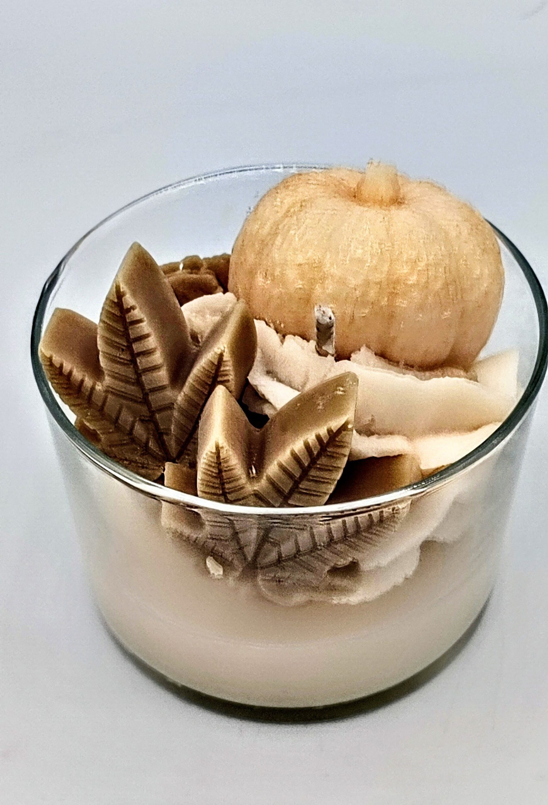 bougie chantilly citrouille blanche et doré