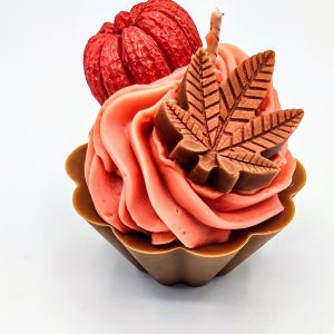 bougie cupcake citrouille