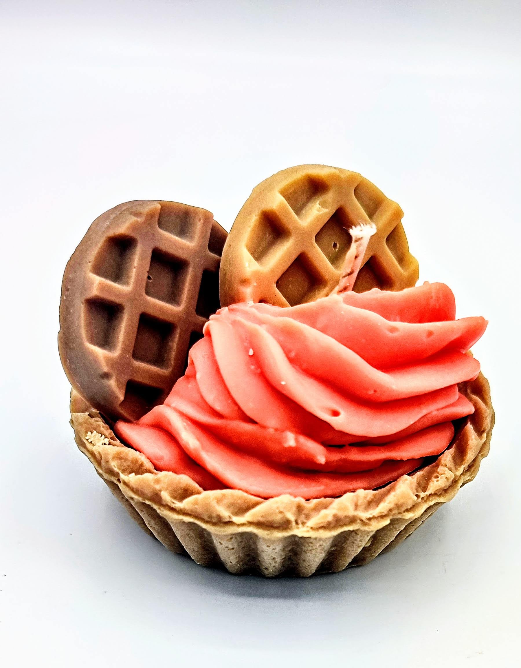bougie tartelette chantilly et gaufrettes